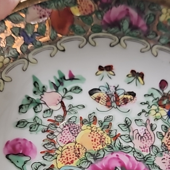 Gilt brass Antique China export marked brass porcelain Qing SALE- stamped - Picture 8 of 14